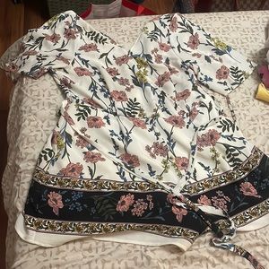 White floral romper